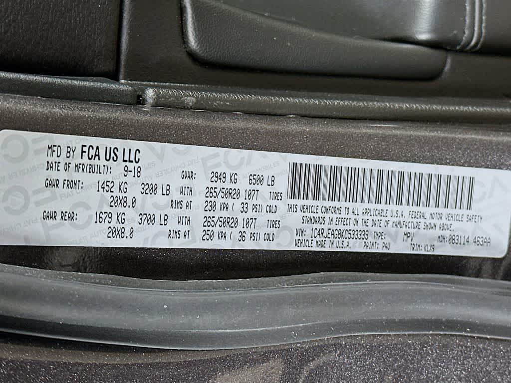 Jeep Grand Cherokee Altitude 2019