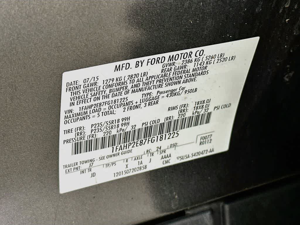 Ford Taurus SEL 2015