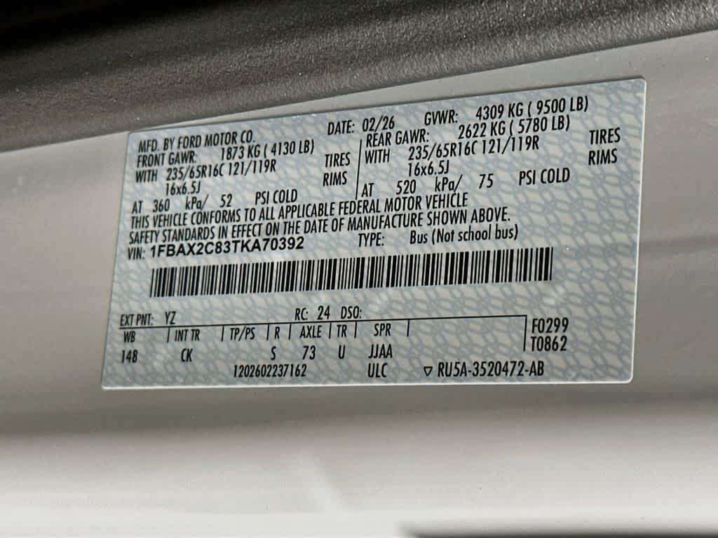 Ford Transit Passenger Wagon XL 2026