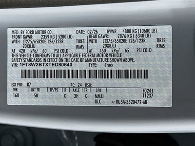 2026 Ford Super Duty F-250 SRW LARIAT