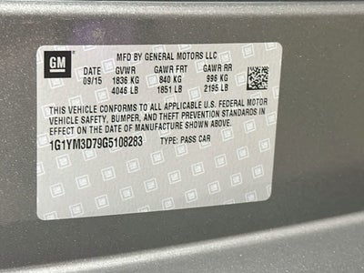 Chevrolet Corvette Z51 3LT de 2016