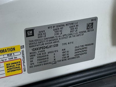 GMC Acadia SLE 2012