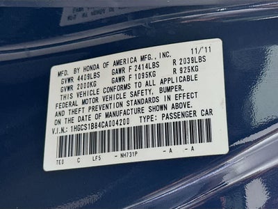 Honda Accord Base 2012