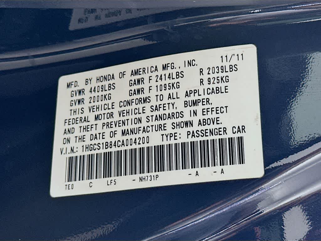 Honda Accord Base 2012