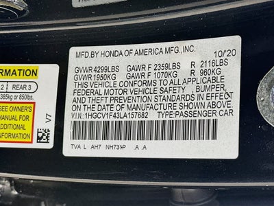 Honda Accord Sedán EX 2020