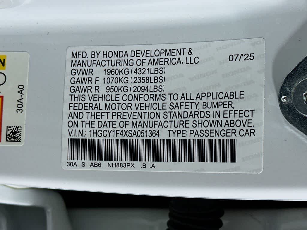 Honda Accord SE 2025