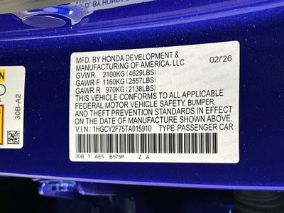 Honda Accord Hybrid Sport-L 2026