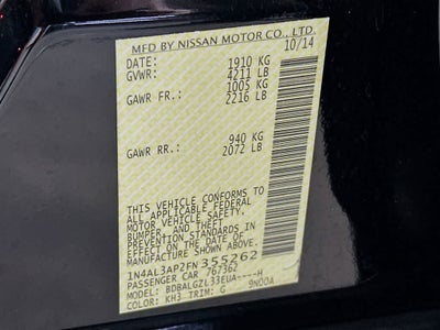 2015 Nissan Altima 2.5 S