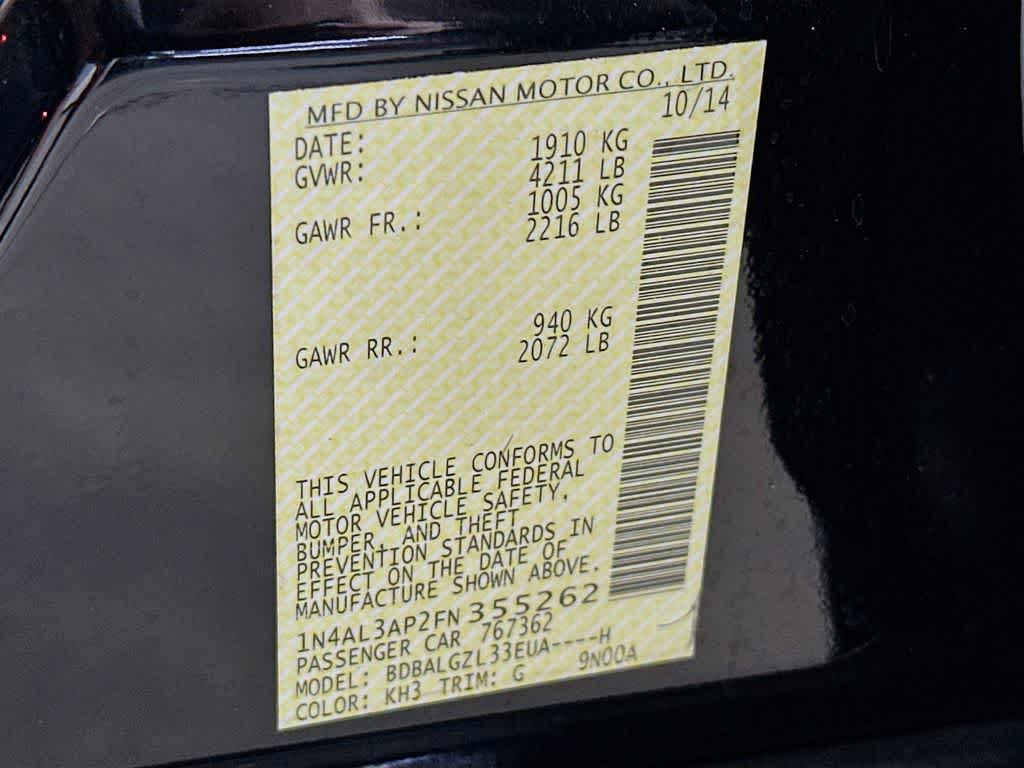 2015 Nissan Altima 2.5 S