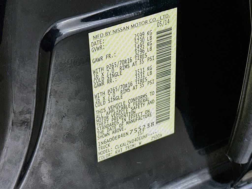 Nissan Frontier SV de 2014