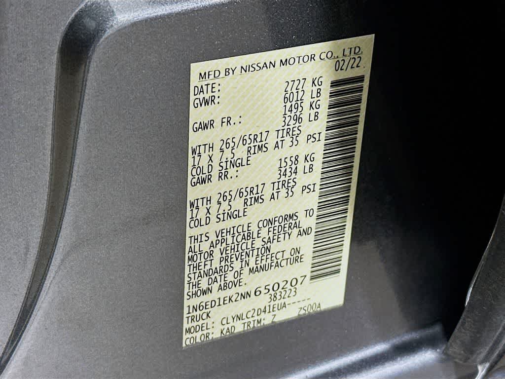 Nissan Frontier SV 2022