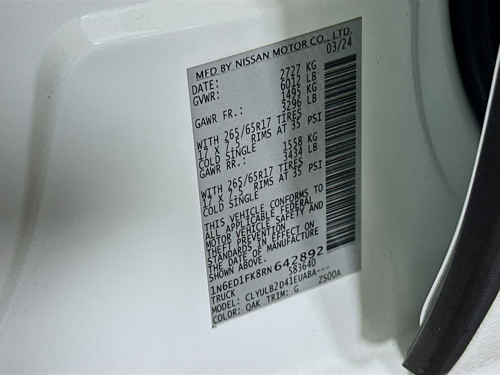 Nissan Frontier SV 2024