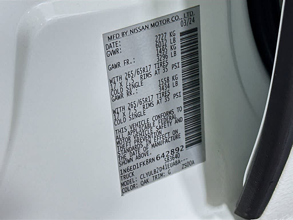 Nissan Frontier SV 2024