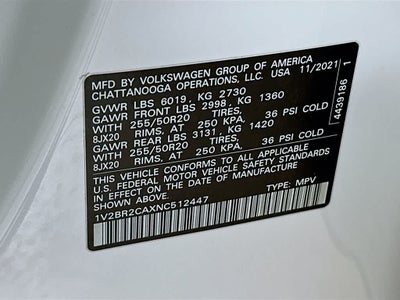 Volkswagen Atlas 3,6 L V6 SEL de 2022