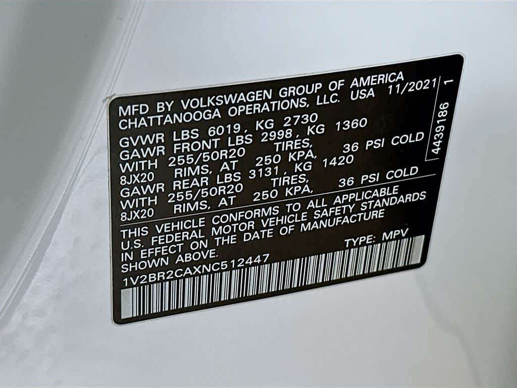 Volkswagen Atlas 3,6 L V6 SEL de 2022