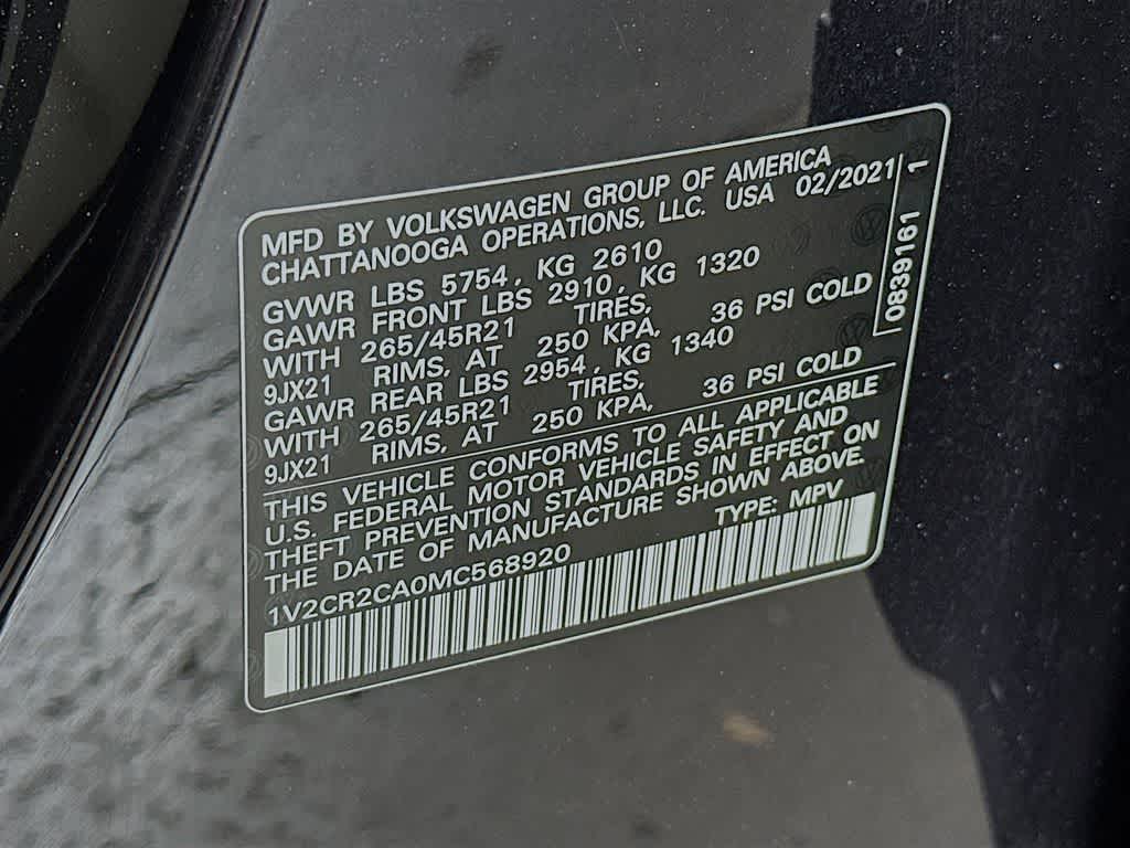 Volkswagen Atlas 3.6 L V6 SEL R-Line 2021