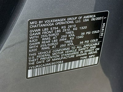 2021 Volkswagen Atlas 3.6L V6 SE c/Tecnología