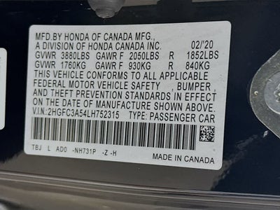 Honda Civic Si Base 2020