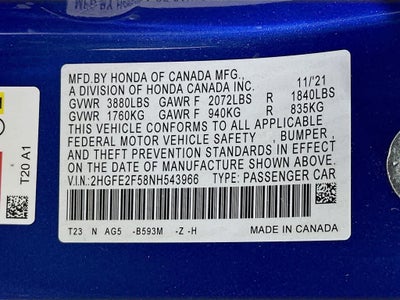 2022 Honda Civic Sport