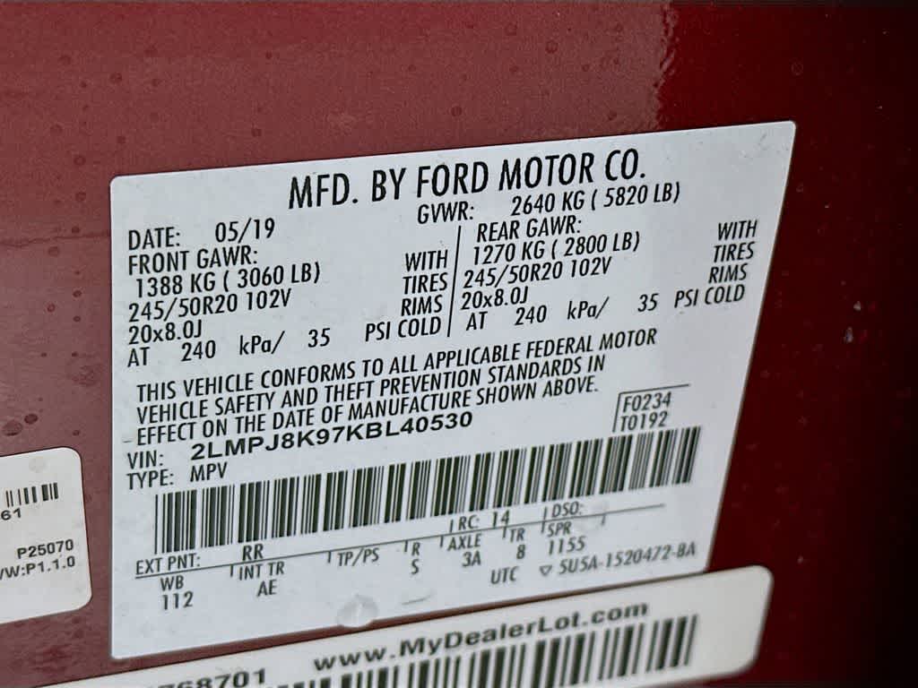 2019 Lincoln Nautilus Select