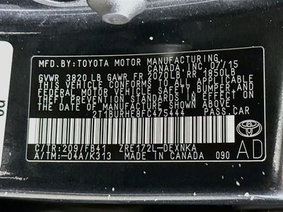 Toyota Corolla LE de 2015