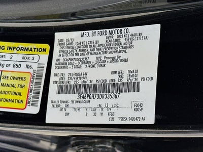 Ford Fusion SE 2013
