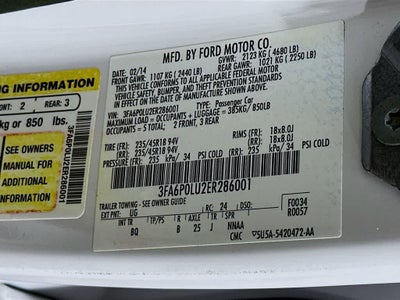 Ford Fusion Hybrid SE Hybrid 2014