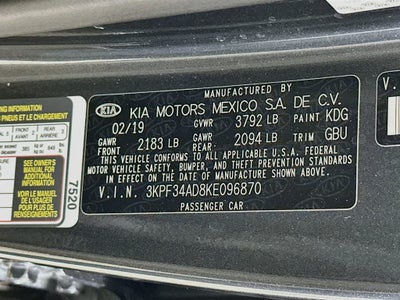 Kia Forte S 2019