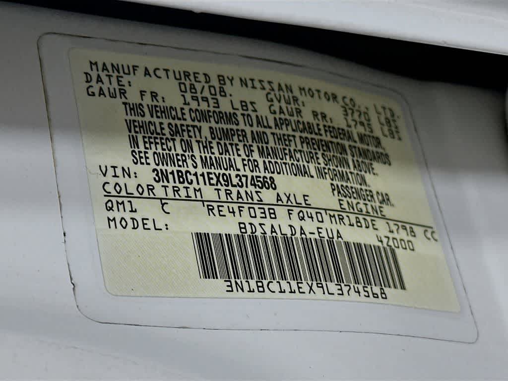 Nissan Versa 1.8 S de 2009