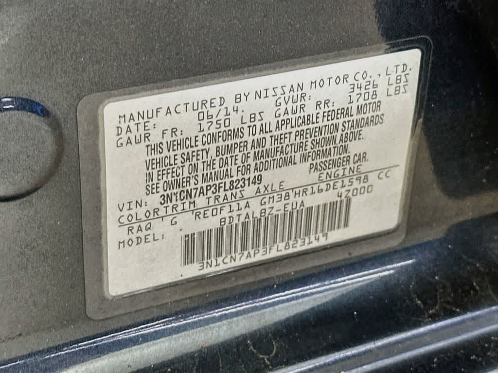 Nissan Versa SV 2015