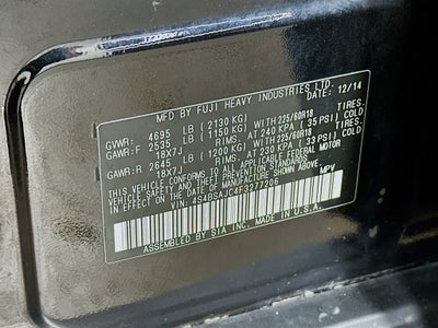 2015 Subaru Outback 2.5i Limited