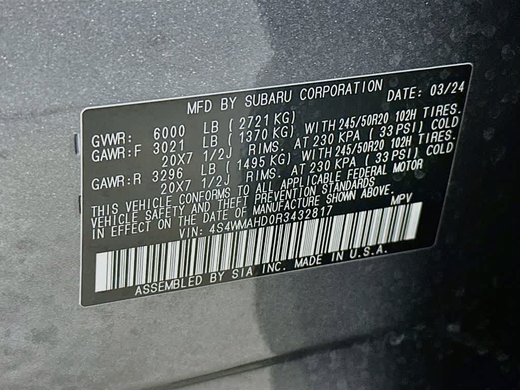 Subaru Ascent Edición Onyx 2024