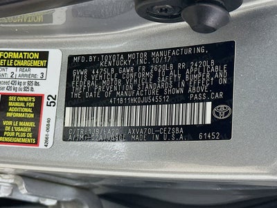 Toyota Camry SE 2018