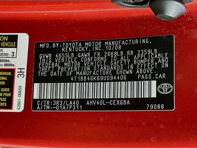 Toyota Camry Hybrid Base 2009
