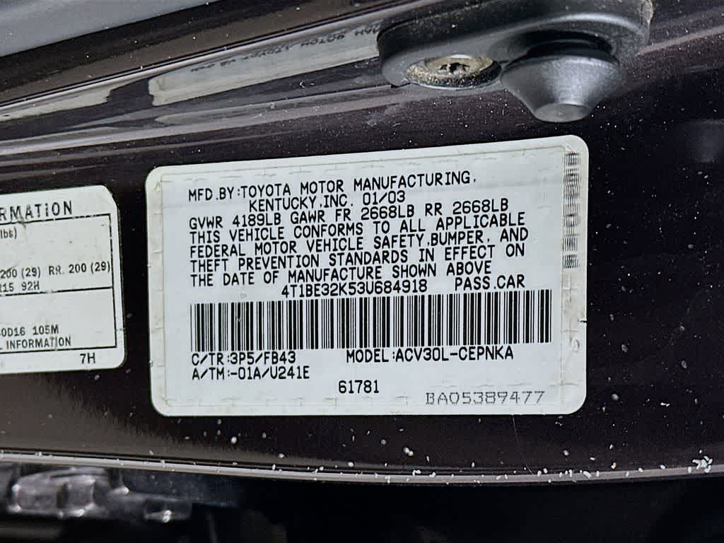 Toyota Camry LE 2003