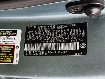 Toyota Camry LE de 2008