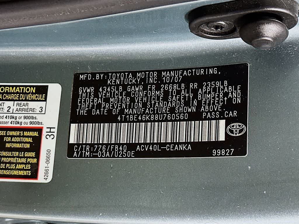Toyota Camry LE de 2008