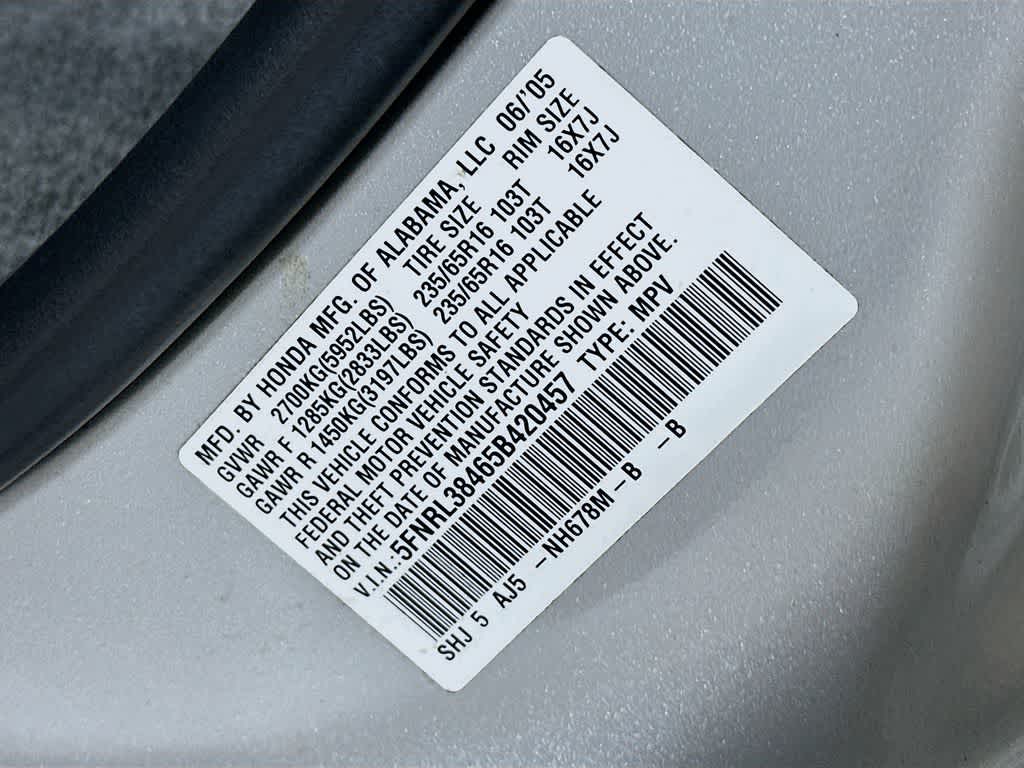 Honda Odyssey EX 2005