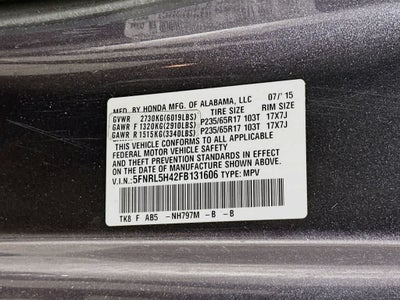 Honda Odyssey EX 2015