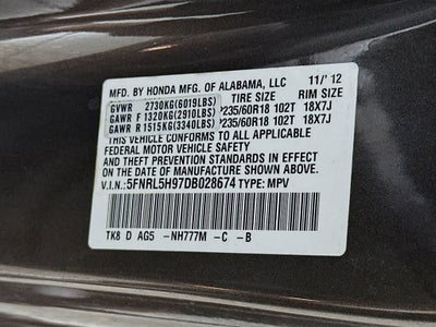 Honda Odyssey Touring 2013