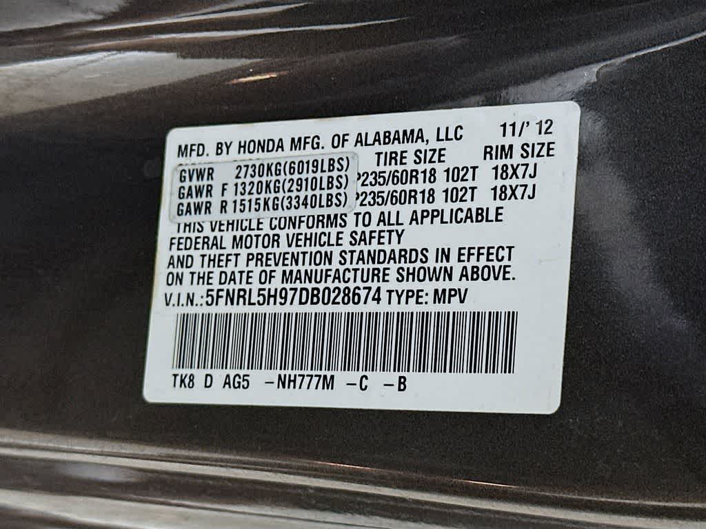 Honda Odyssey Touring 2013