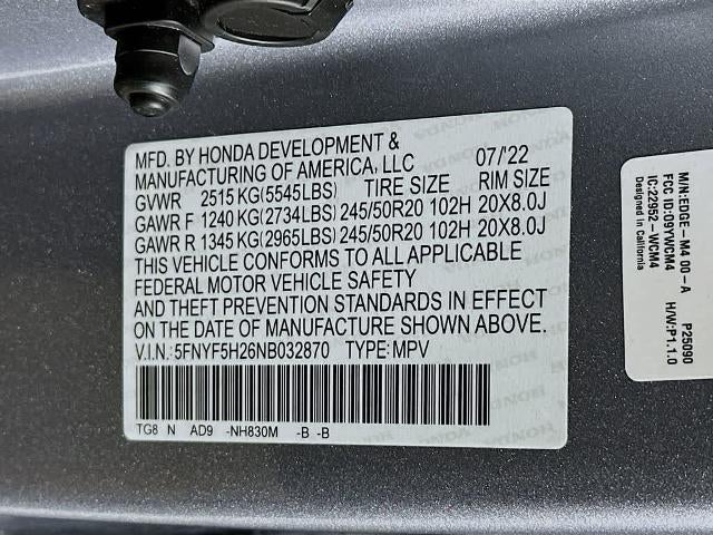 2022 Honda Pilot Edición Especial