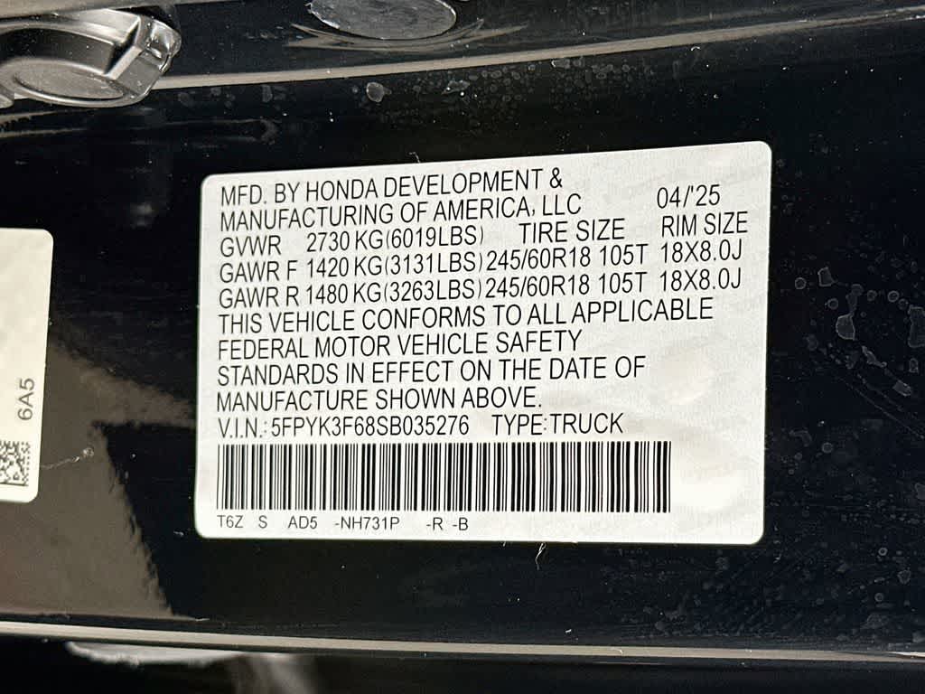 Honda Ridgeline TrailSport 2025