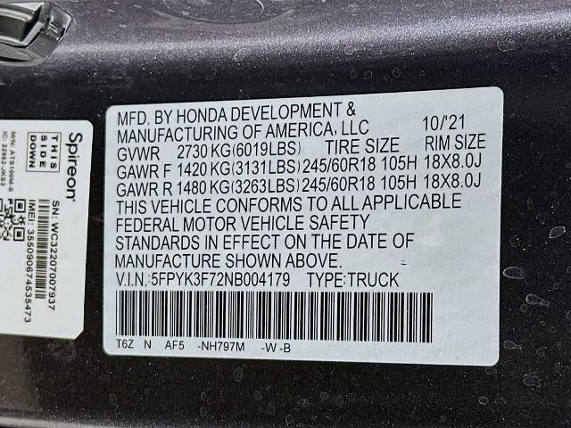 Honda Ridgeline RTL-E 2022