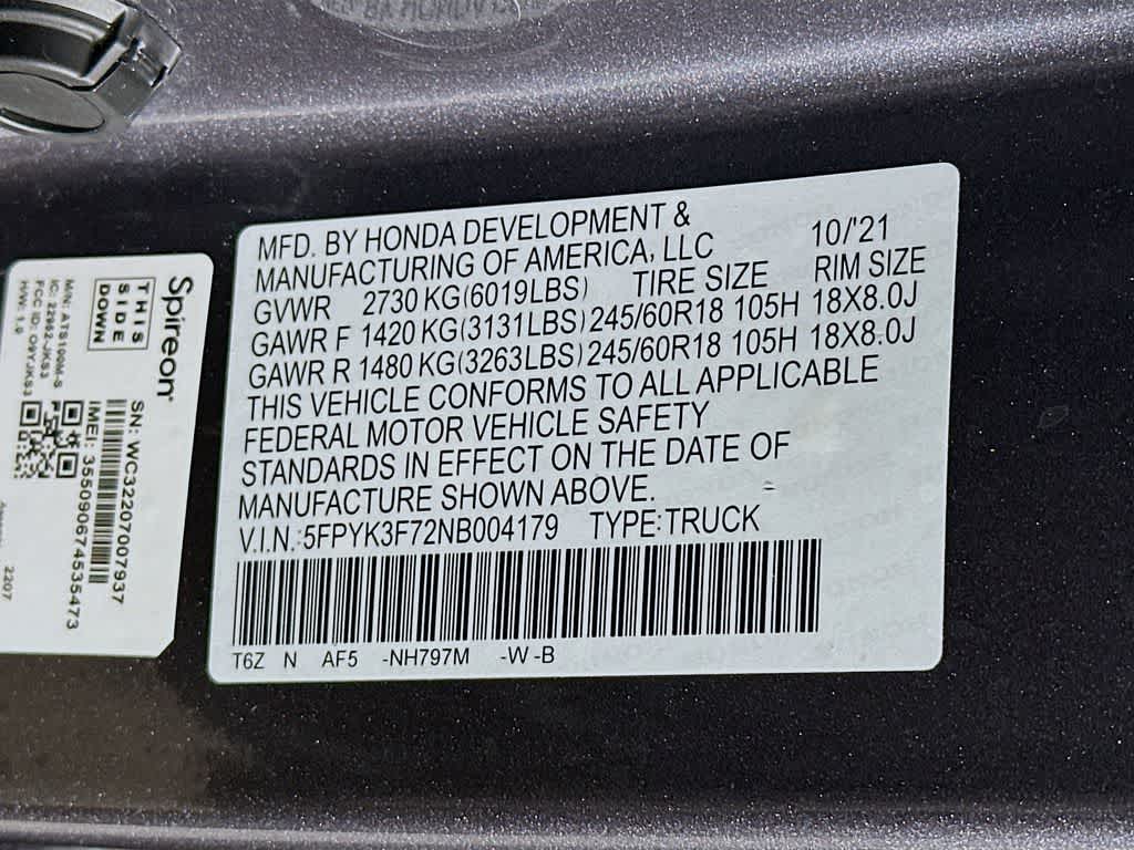 Honda Ridgeline RTL-E 2022