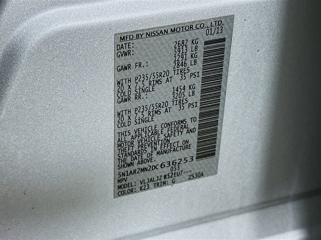 Nissan Pathfinder Platinum 2013