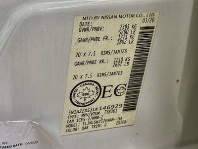 Nissan Murano Platinum 2020