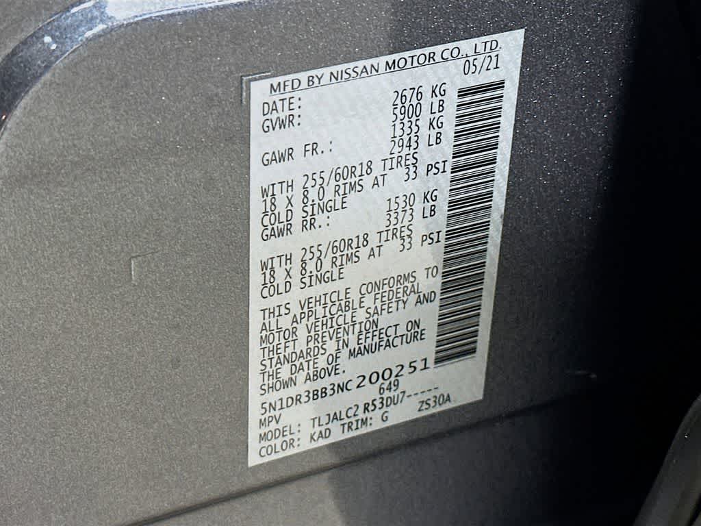 Nissan Pathfinder SV 2022