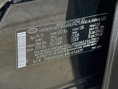 Hyundai Santa Fe Limited 2022