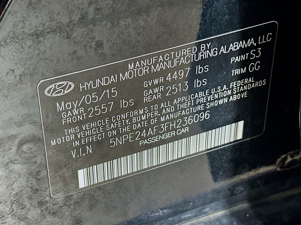 Hyundai Sonata 2.4L SE de 2015